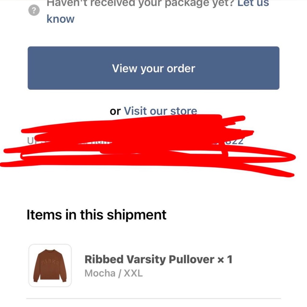 PARKE Mocha Ribbed Varsity Pullover NWT - Picture 4 of 4